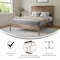 Flash Furniture LT Brown Full Wooden Platform Bed with Headboard MG-09004FB-F-OAK-GG - alternate 2